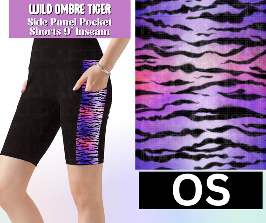 Wild Ombre Tiger Side Panel Pocket Jamaica Shorts
