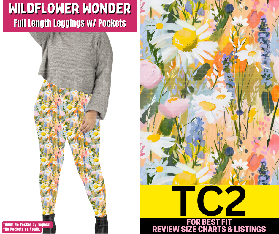 Wildflower Wonder Full Length Leggings w/ Pockets