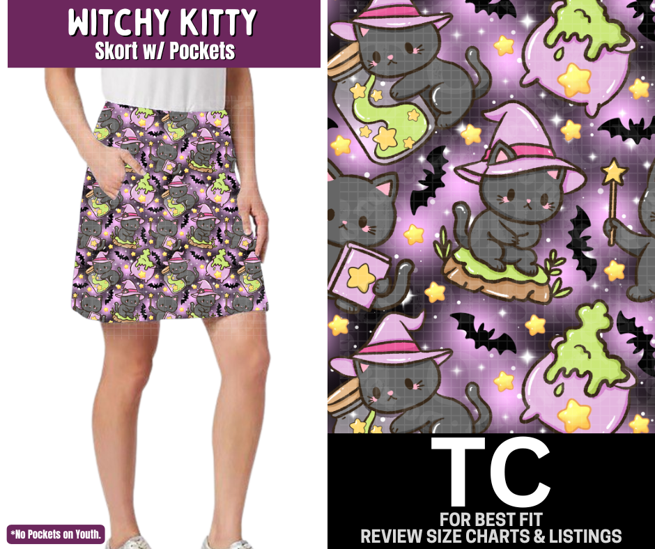 Witchy Kitty Skort