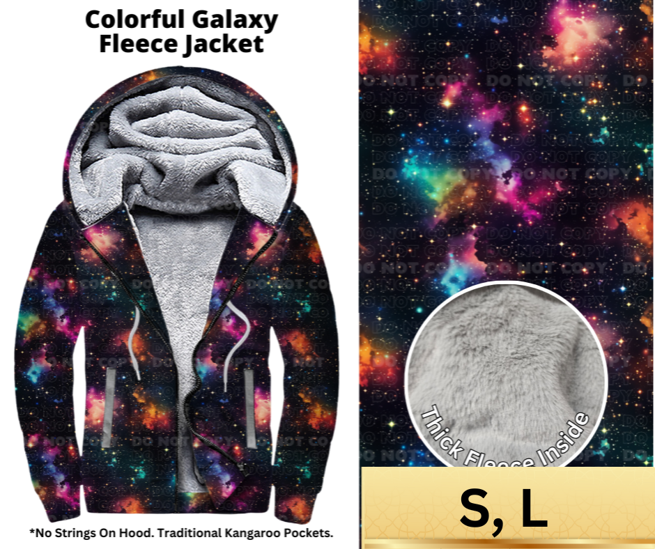 Colorful Galaxy Fleece Jackets