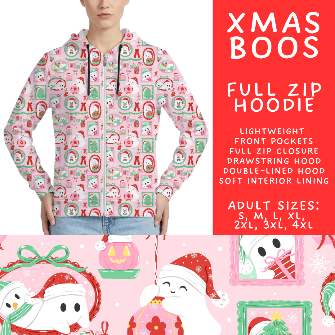 Batch #565 - Christmas in July 2 - Closes 8/5 - ETA early October - Xmas Boos Full Zip Hoodie