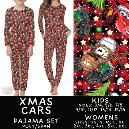 Batch #584 - Christmas Family Pajamas - Closes 9/11 - ETA mid Nov - Xmas Cars Womens & Kids Pajama Set