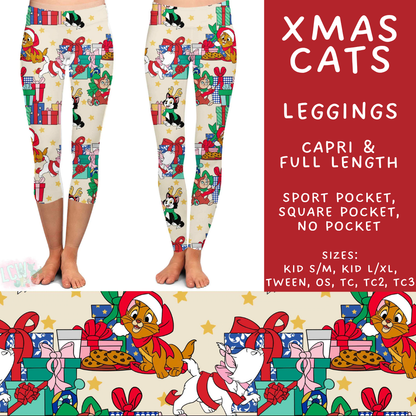 Batch #598 - Magical Character Christmas 2 - Closes 10/14 - ETA early Dec - Xmas Cats Full and Capri Length Leggings
