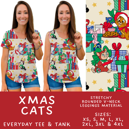 Batch #598 - Magical Character Christmas 2 - Closes 10/14 - ETA early Dec - Xmas Cats Everyday Tank & Tee
