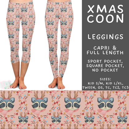 Batch #565 - Christmas in July 2 - Closes 8/5 - ETA early October - Xmas Coon Full and Capri Length Leggings