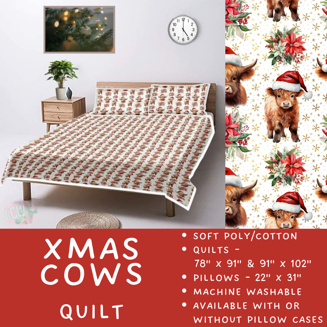 Batch  #410 - Cozy Quilts - Closes 9/10 - ETA late October - Xmas Cows Quilt