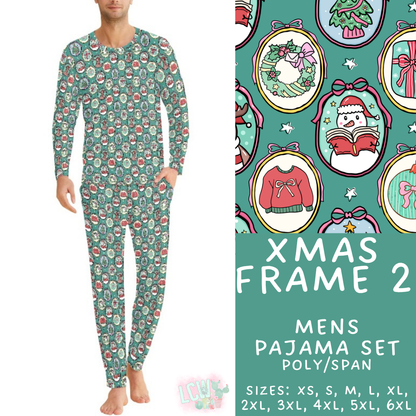 Batch #584 - Christmas Family Pajamas - Closes 9/11 - ETA mid Nov - Xmas Frame 2 Men's Pajama Set