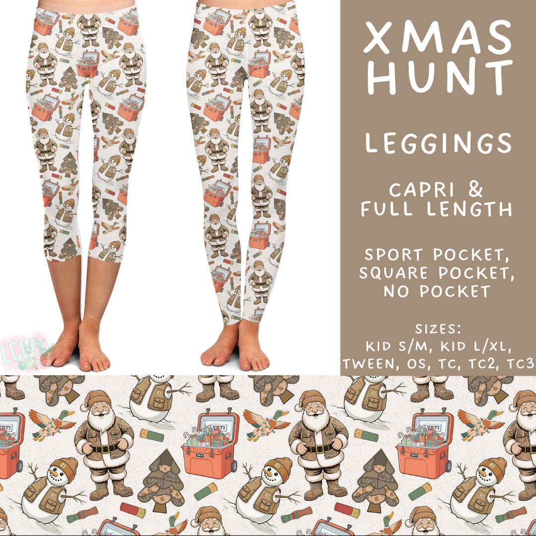 Batch #565 - Christmas in July 2 - Closes 8/5 - ETA early October - Xmas Hunt Full and Capri Length Leggings