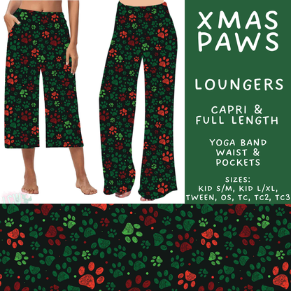 Batch #595 - Christmas Spirit 2 - Closes 10/7 - ETA early Dec - Xmas Paws Capri and Full Length Loungers