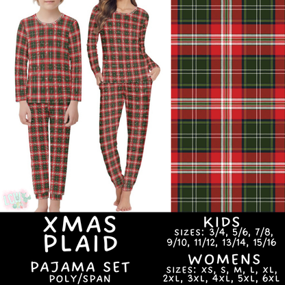 Ready To Ship - Xmas Plaid Women's Pajama Set - Medium
