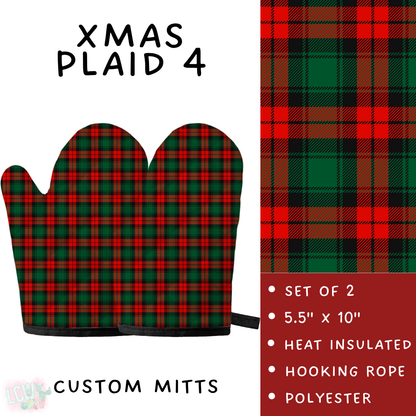 Batch #591 - Baking Spirits Bright 3 - Closes 9/28 - ETA mid/late Nov - Xmas Plaid 4 Oven Mitts