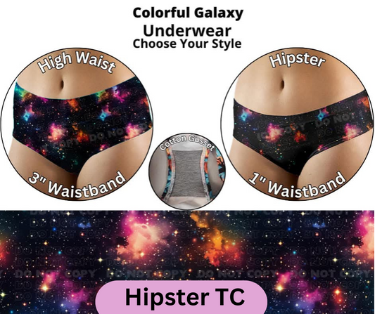 Colorful Galaxy Hipster & High Waist Underwear