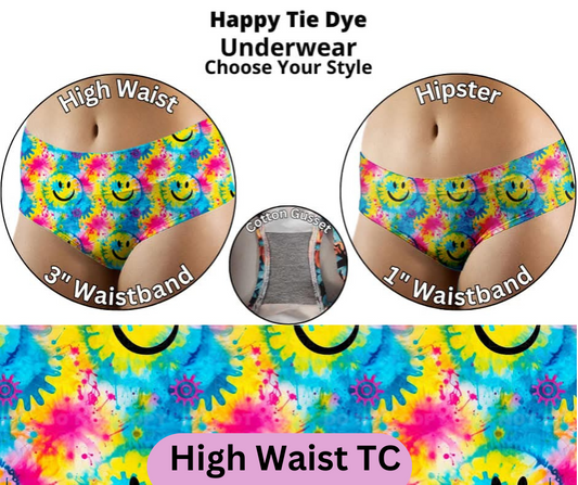 Happy Tie Dye High Waist Underwear