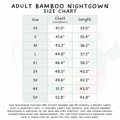 Ready to Ship - Frosty Beach Adult & Kid's Bamboo Nightgown - 4T, 8, 10, Adult M