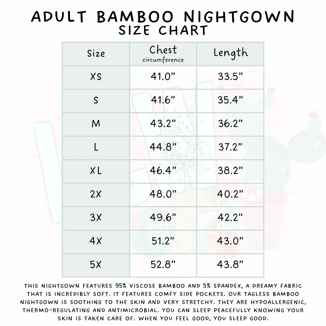 Ready to Ship - Magical Christmas Adult & Kid's Bamboo Nightgown - 6T Adult M