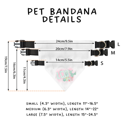 Ready To Ship - Sketch Heart Pet Collar Bandana