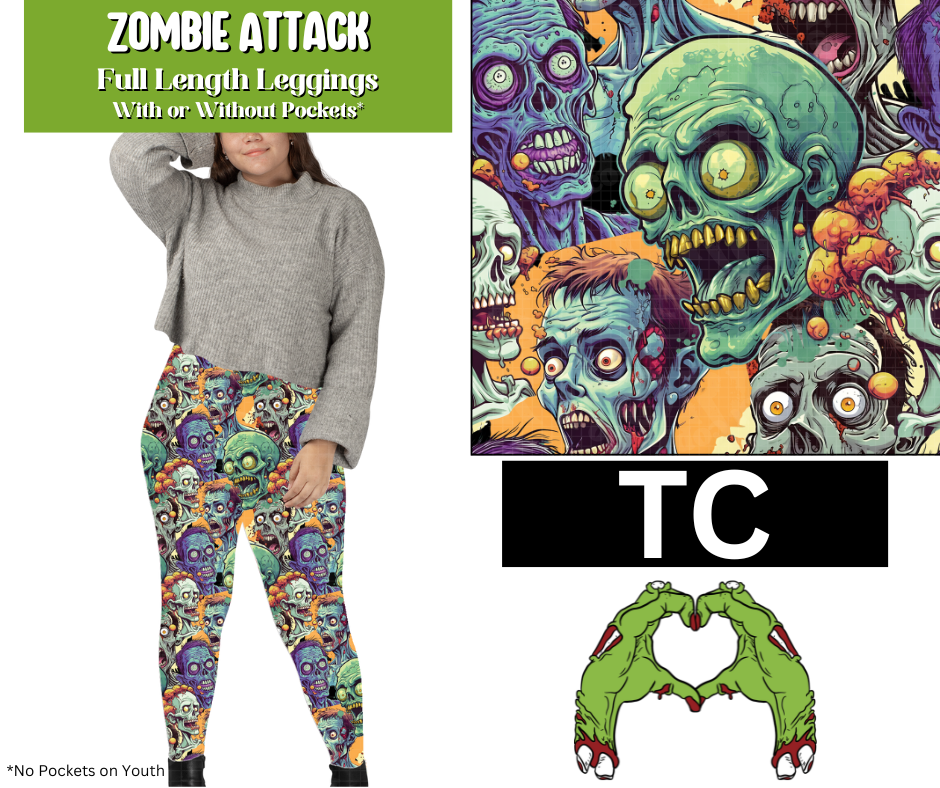Zombie Attack Full Length Leggings w/ Pockets