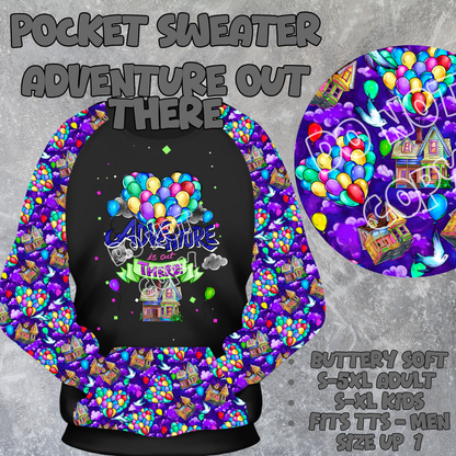 ADVENTURE OUT THERE - POCKET SWEATSHIRT - POCKET SWEATER OUTFITS 2 PREORDER CLOSING 2/19