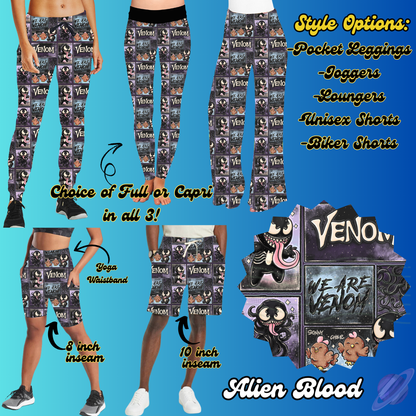 ALIEN BLOOD - LEGGING/JOGGER/LOUNGER/SHORTS - BATCH 100 PREORDER CLOSING 1/20