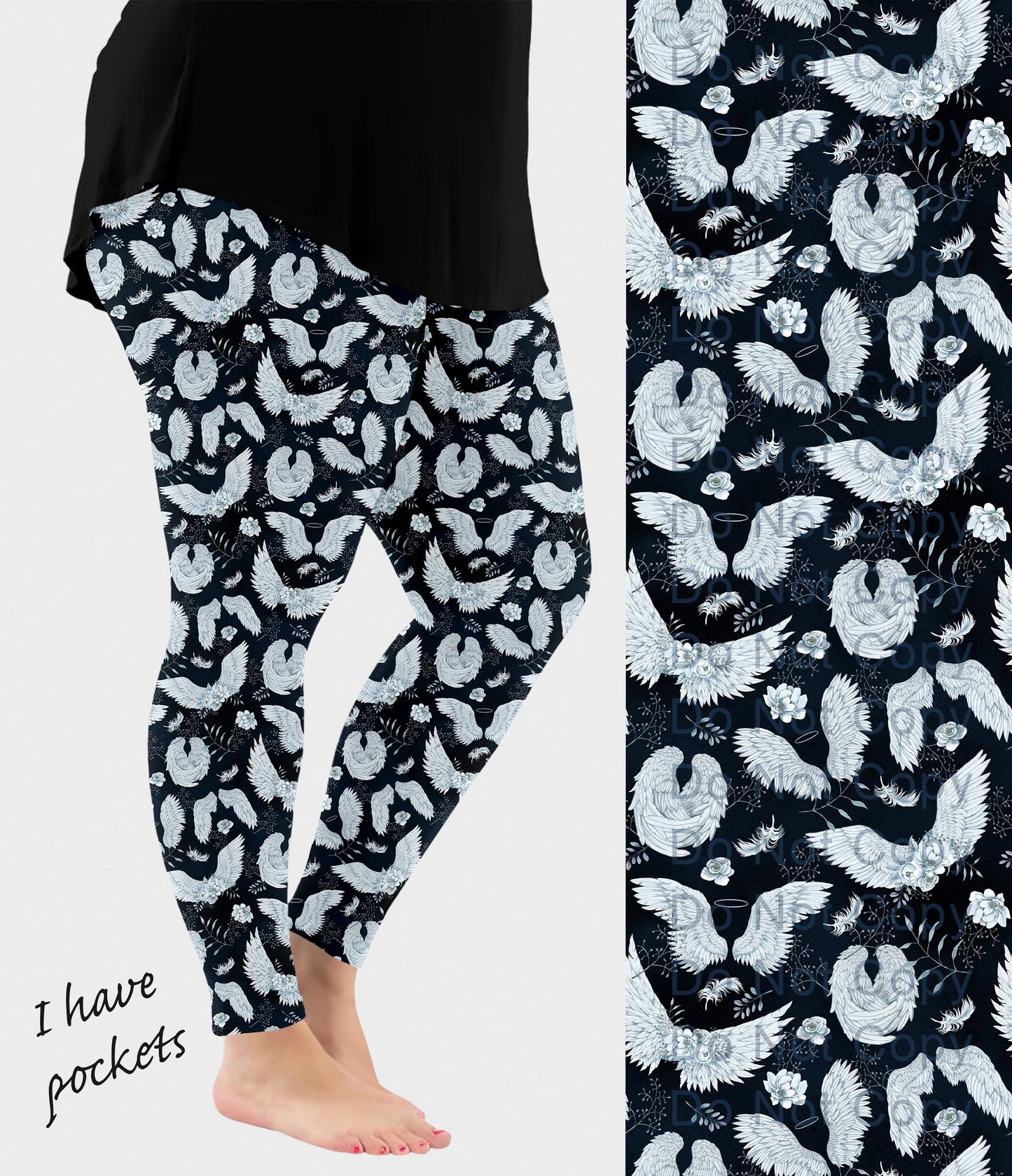 RTS - Angel Wings Leggings w/ Pockets