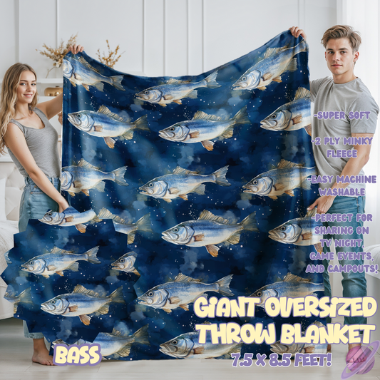 BASS- GIANT SHAREABLE THROW BLANKETS ROUND 12-PREORDER CLOSING 3/2