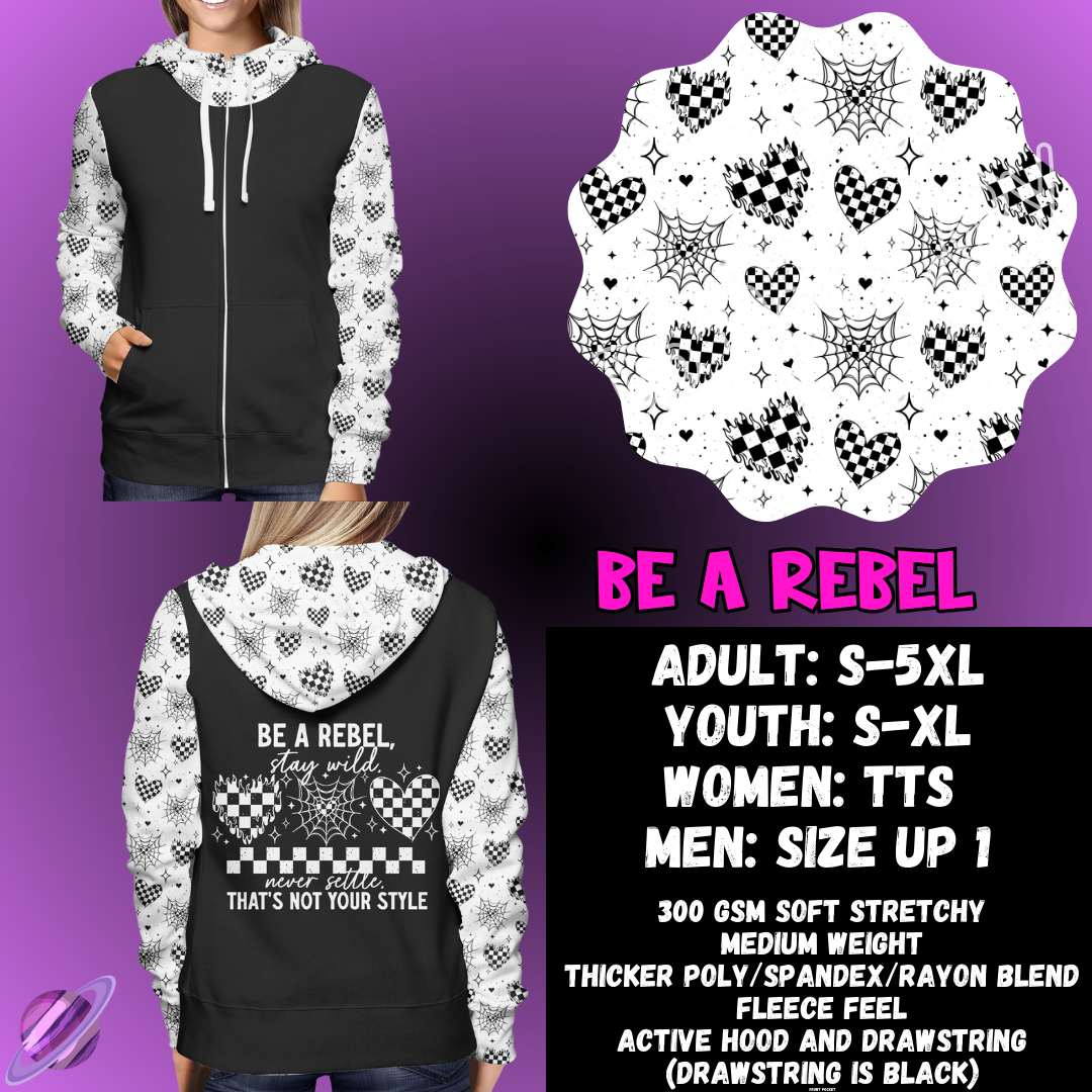 BE A REBEL - ZIP UP HOODIE OUTFIT RUN PREORDER CLOSES 1/26