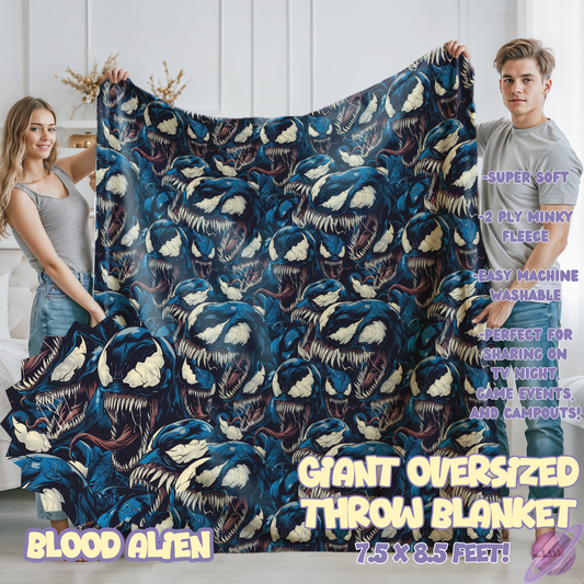 BLOOD ALIEN- GIANT SHAREABLE THROW BLANKETS ROUND 12-PREORDER CLOSING 3/2