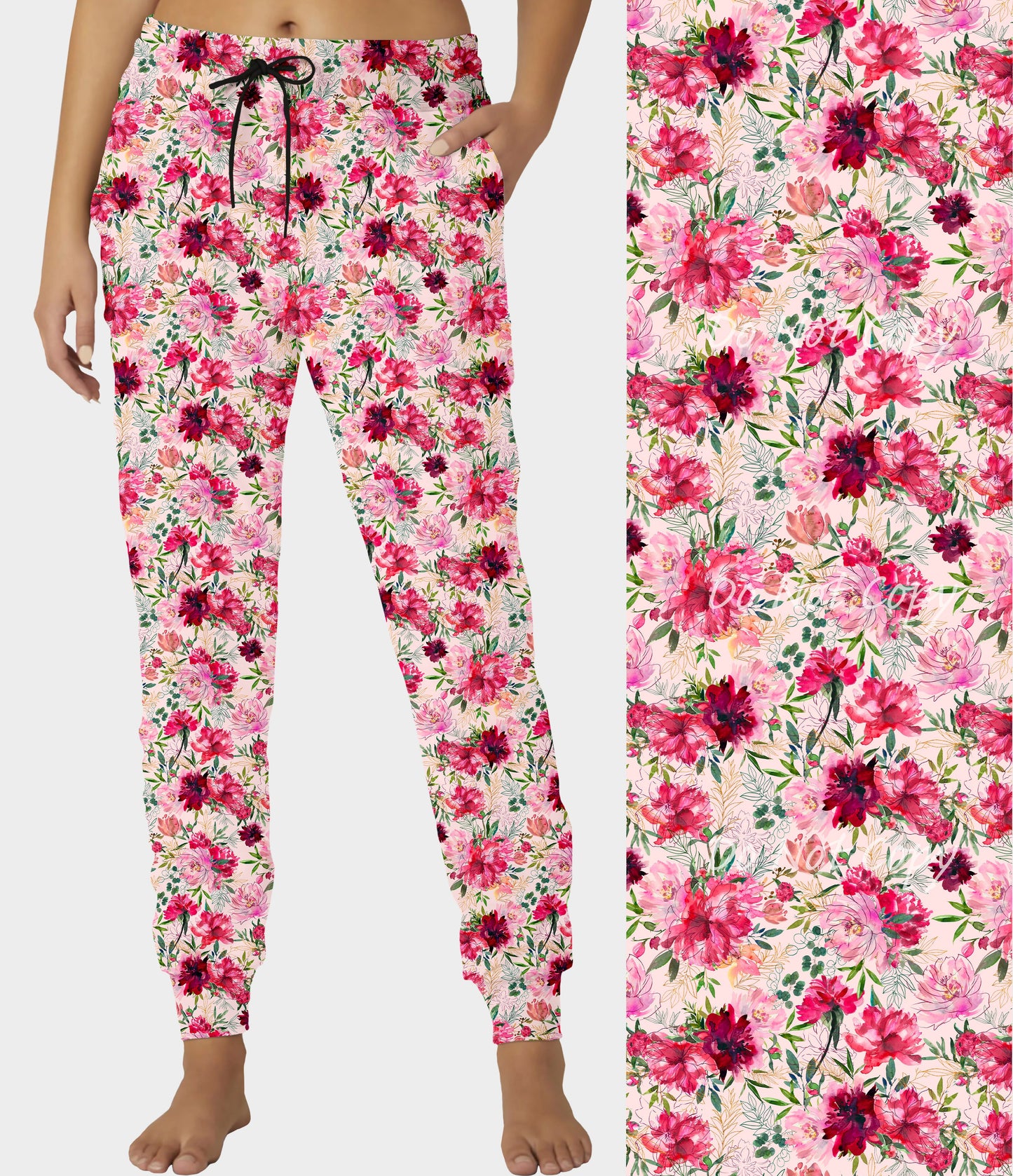 RTS - Blushing Blooms Joggers