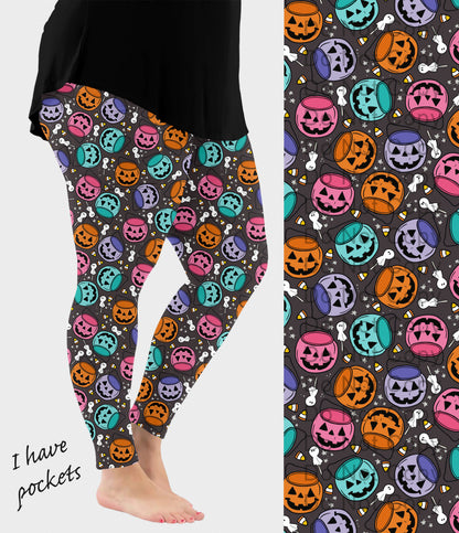 RTS - Bucket Treats Leggings with Pockets