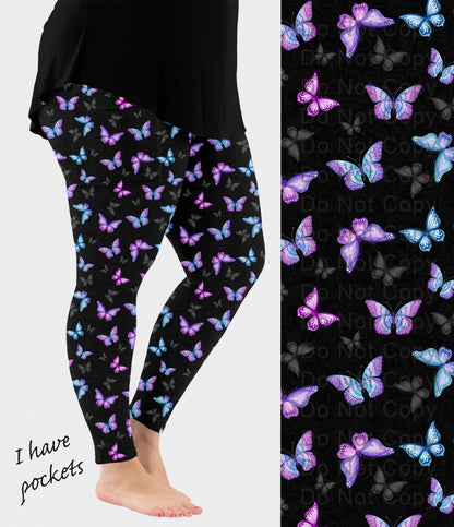 RTS - Butterflies Leggings w/ Pockets