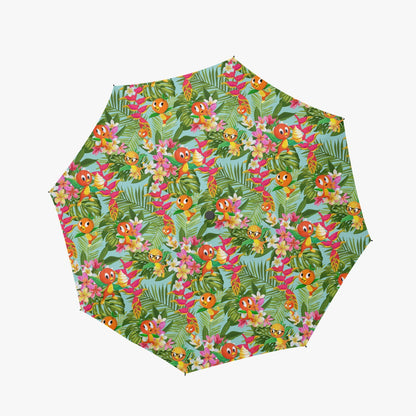 Tropical Orange Bird Automatic UV Protection Umbrella