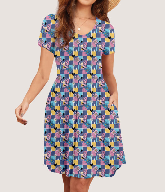 RTS - Checkered Donkey Pocket Dress