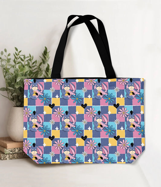 RTS - Checkered Donkey Tote Bag