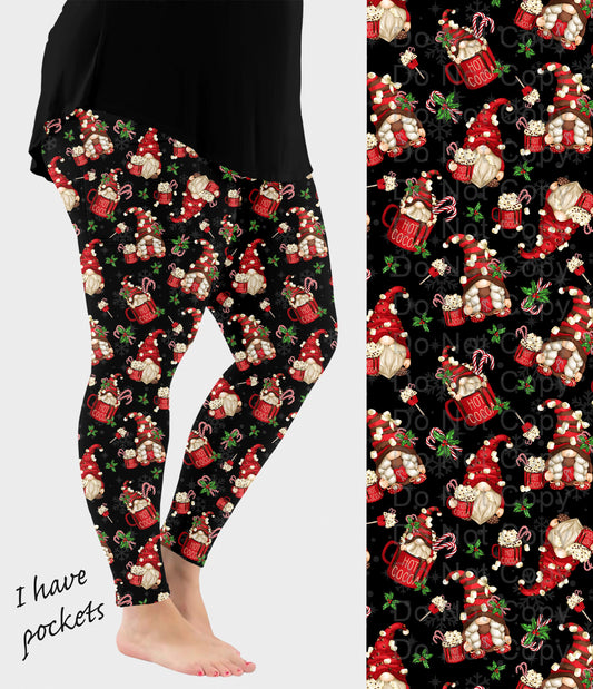 RTS - Cocoa Gnomes Leggings w/ Pockets