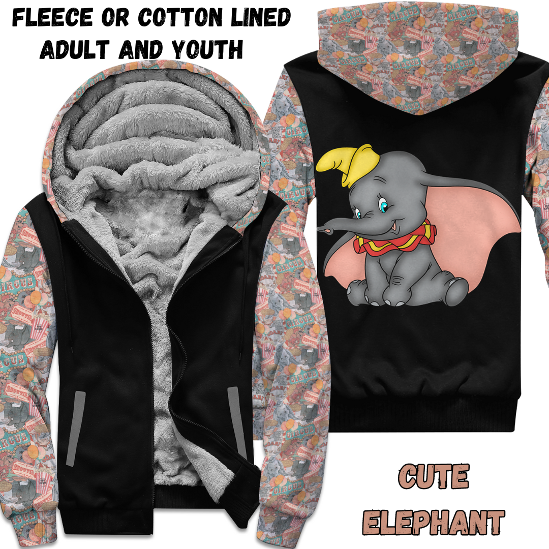 CUTE ELEPHANT- FLEECE/COTTON JACKET RUN 8