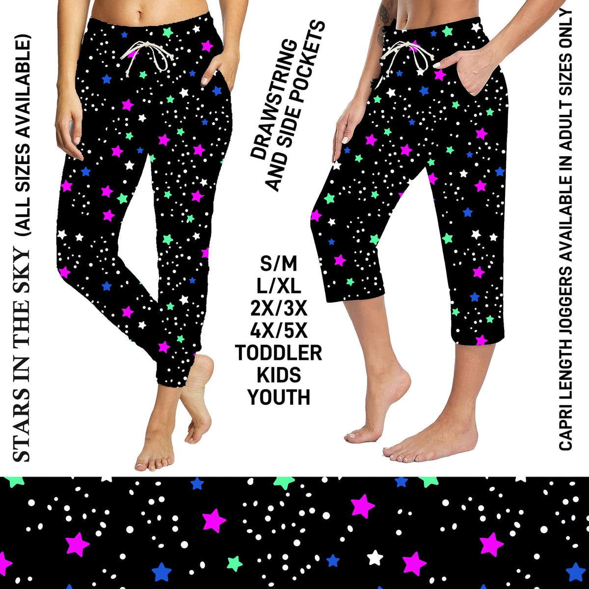 S3PJ - Stars In The Sky Full Jogger/Capri Lounger with Pockets - Preorder Due 10/28 ETA: Late Dec