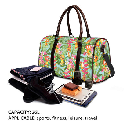 Tropical Orange Bird Travel Handbag