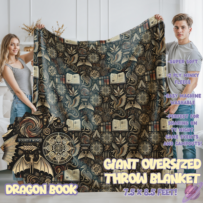 DRAGON BOOK- GIANT SHAREABLE THROW BLANKETS ROUND 12-PREORDER CLOSING 3/2