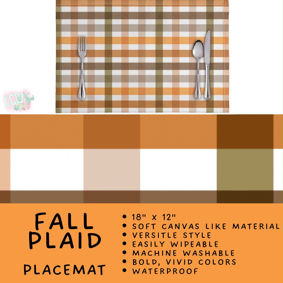 Batch #588 - Table Runners - Closes 9/21 - ETA early/mid Nov - Fall Plaid Placemat