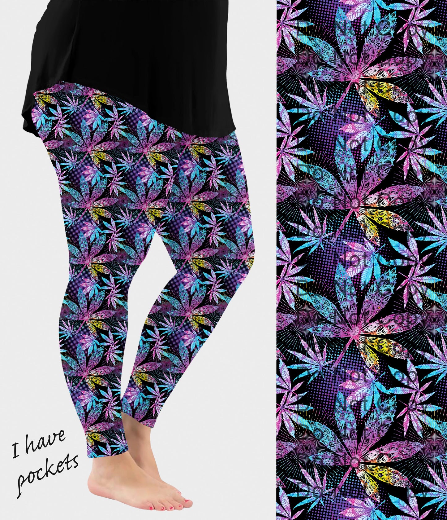 RTS - Electric Haze Leggings w/ Pockets