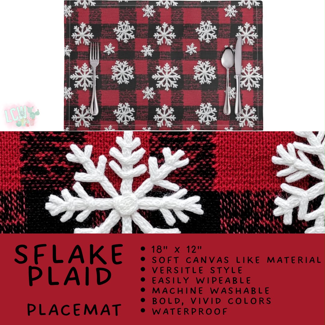 Batch #588 - Table Runners - Closes 9/21 - ETA early/mid Nov - Sflake Plaid Placemat