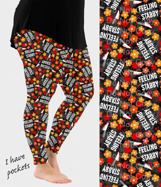 RTS - Feeling Stabby Leggings w/ Pockets