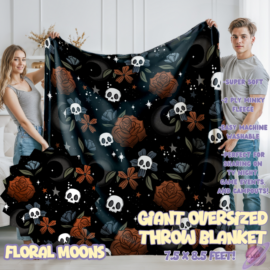 FLORAL MOONS- GIANT SHAREABLE THROW BLANKETS ROUND 12-PREORDER CLOSING 3/2