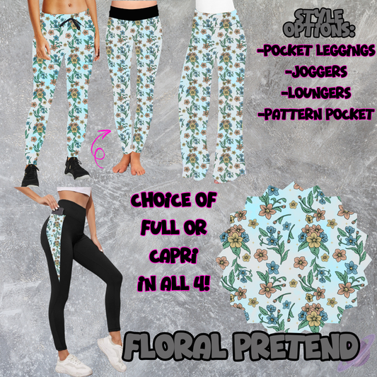 FLORAL PRETEND - LEGGING/JOGGER/LOUNGER -POCKET SWEATER OUTFITS 2 PREORDER CLOSING 2/19