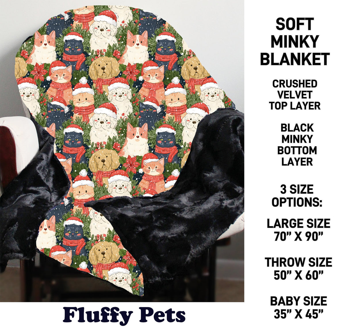 MN8K - Fluffy Pets Minky Blanket - Preorder Due 10/18 ETA: Early Dec