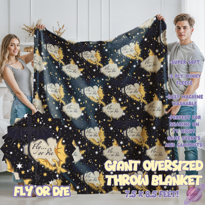 FLY OR DIE- GIANT SHAREABLE THROW BLANKETS ROUND 12-PREORDER CLOSING 3/2