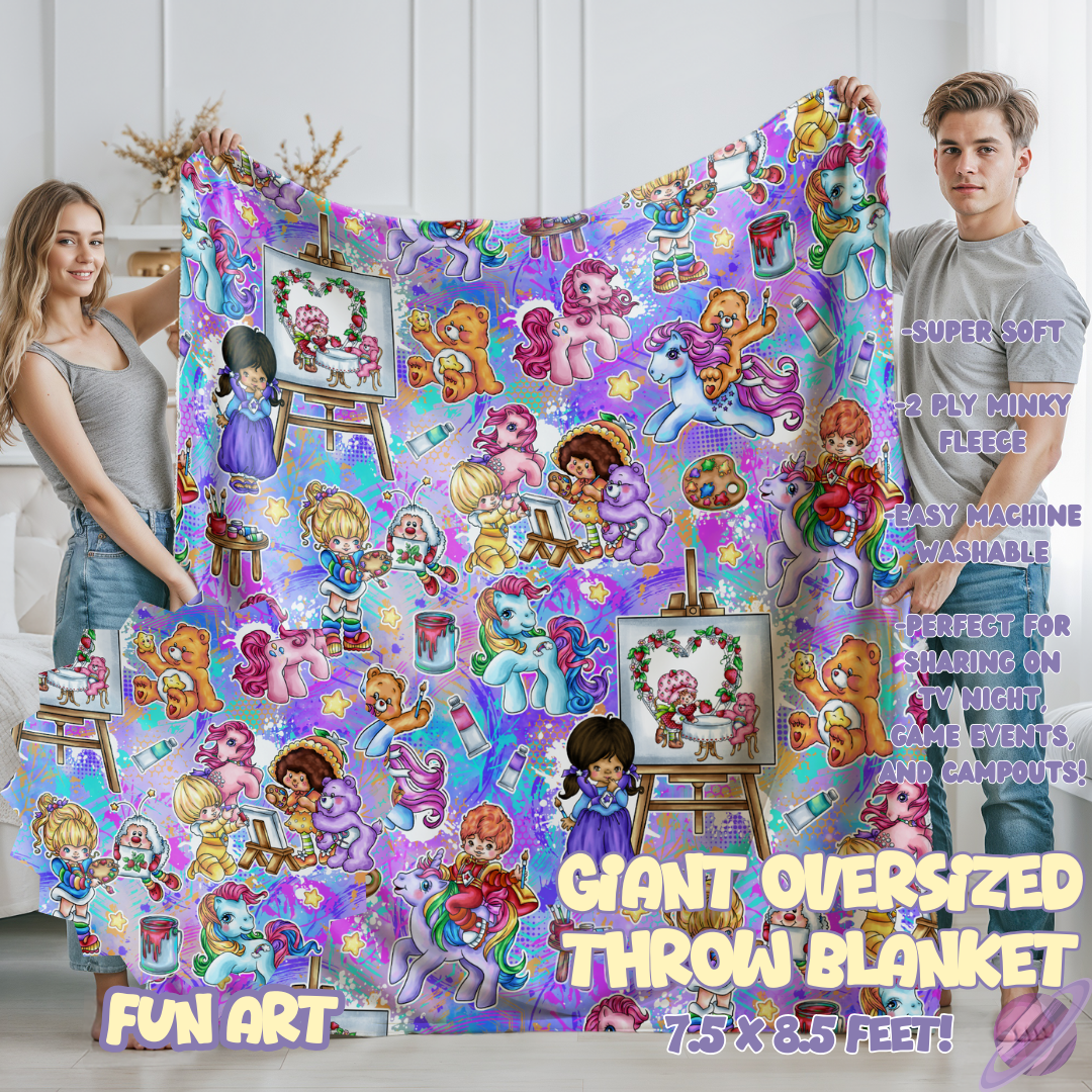 FUN ART- GIANT SHAREABLE THROW BLANKETS ROUND 12-PREORDER CLOSING 3/2