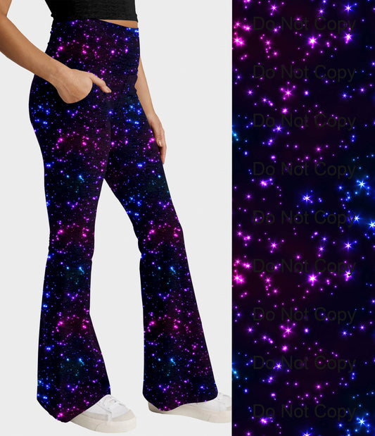 RTS - Galaxy Stars Flare Leggings w/ Pockets