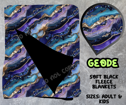 GEODE - SOFT BLACK FLEECE THROWS 8 - PREORDER CLOSING 2/21