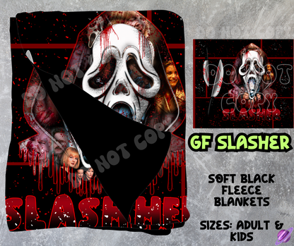 GF SLASHER - SOFT BLACK FLEECE THROWS 8 - PREORDER CLOSING 2/21